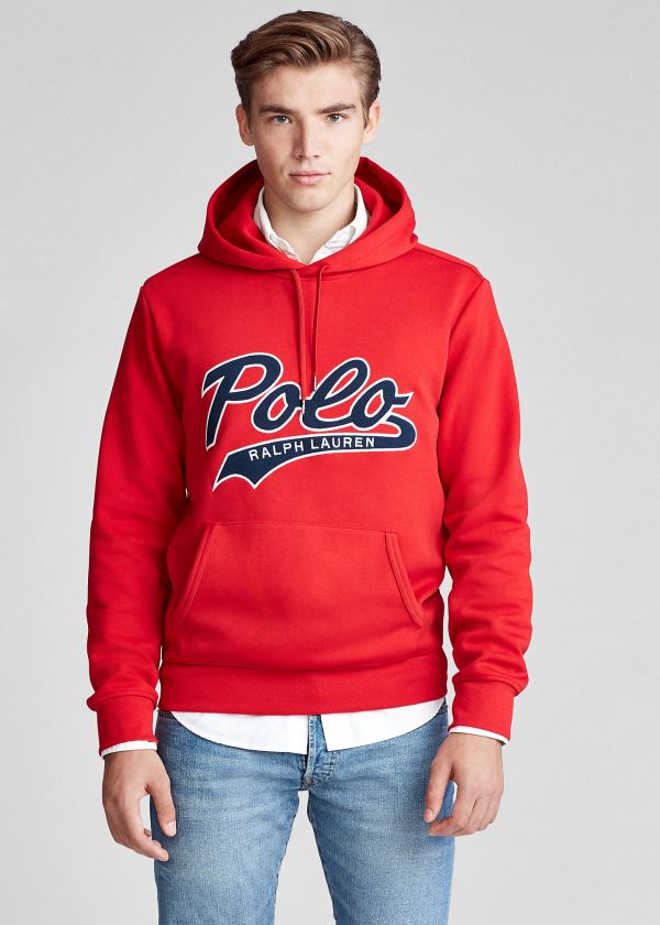 Sudaderas Con Capucha Polo Ralph Lauren Hombre Rojos - Double-Knit Logo - MNWFA6873